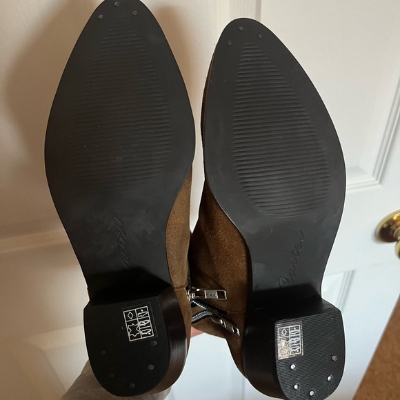 Cartel Footwear ALMA Beige Suede Booties - Picture 3 of 4